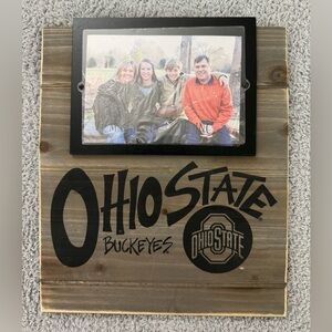 Ohio State Buckeyes Wooden Picture Frame Wall Hanging - 11” X 13” X 1/2”
